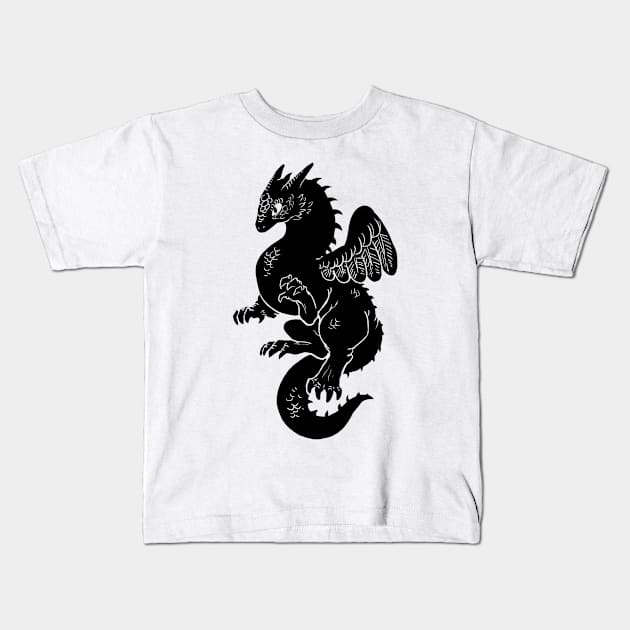 Dragon Design, Black Kids T-Shirt by Dragon_doggo